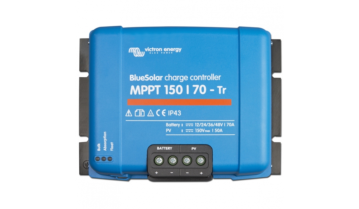 Контроллер заряда BlueSolar MPPT 150/70 Tr (70A, 12/24/48V, IP65, MPPT 15-150В) Victron Energy
